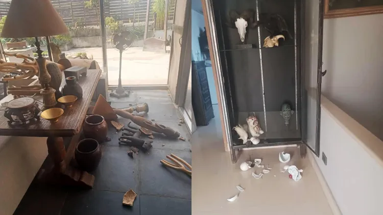 柯耀宗的收藏品全毀。翻攝柯耀宗臉書