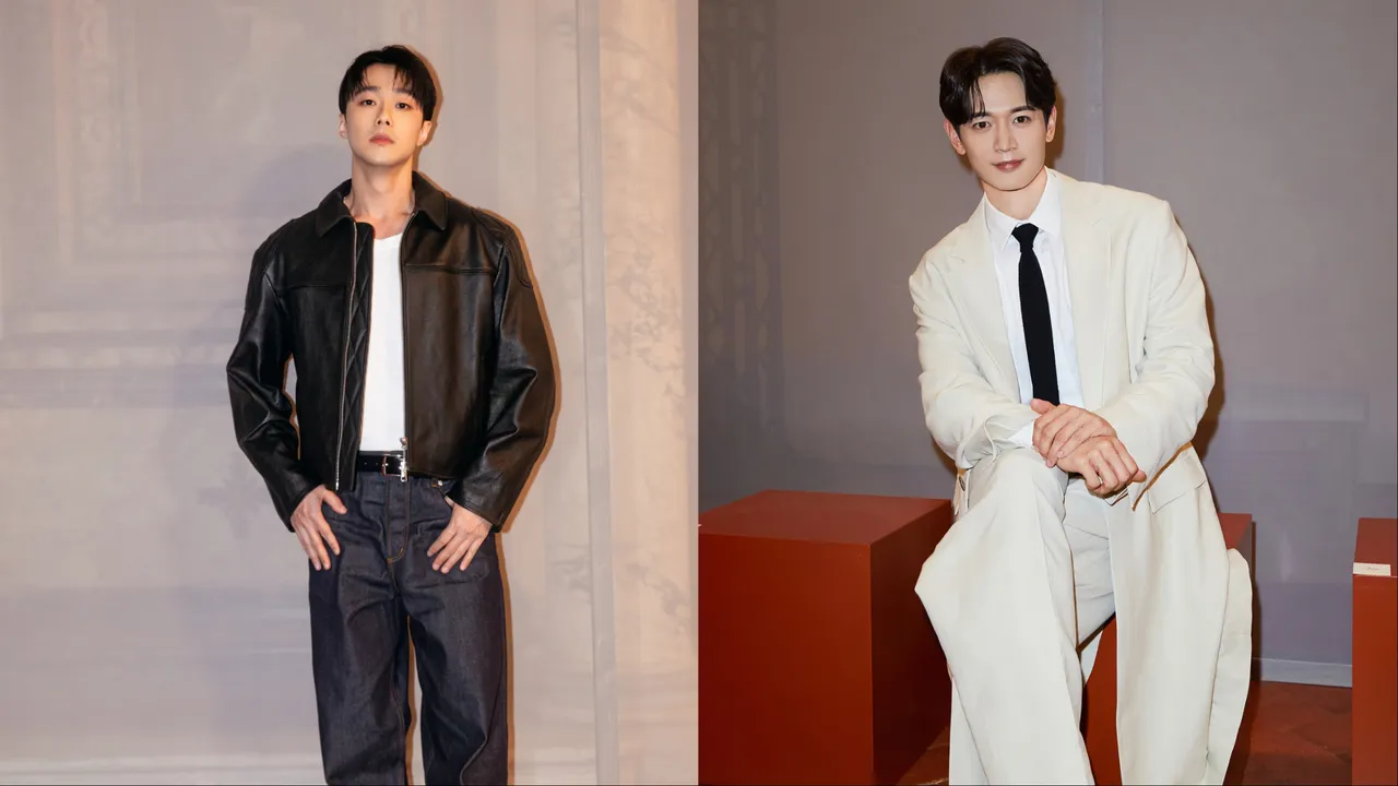 施柏宇（左）、崔珉豪（右）現身COS春夏時裝秀。品牌提供