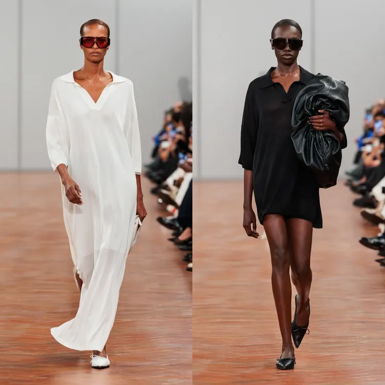 COS春夏系列將垂墜感的通透面料結合柔軟線條。品牌提供