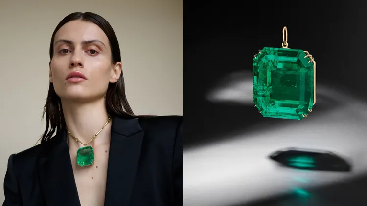 亞馬遜女王280.84克拉哥倫比亞祖母綠，估價約4877萬至8453萬元台幣。富藝斯提供