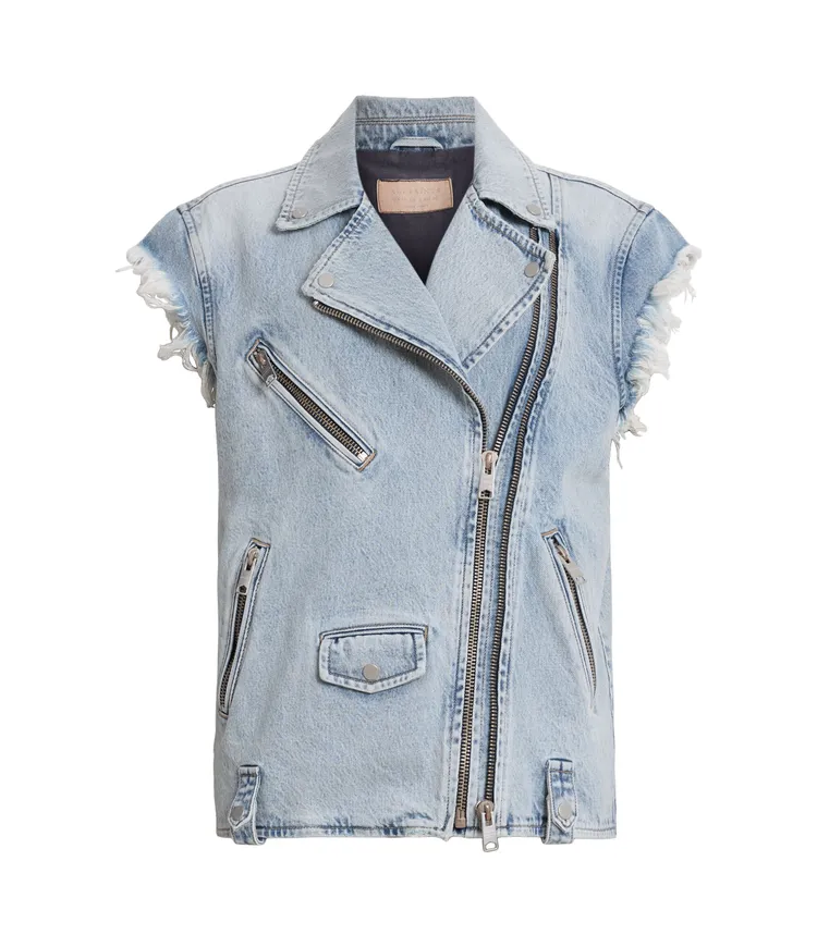 ALLSAINTS RIPLEY丹寧背心，9000元。品牌提供