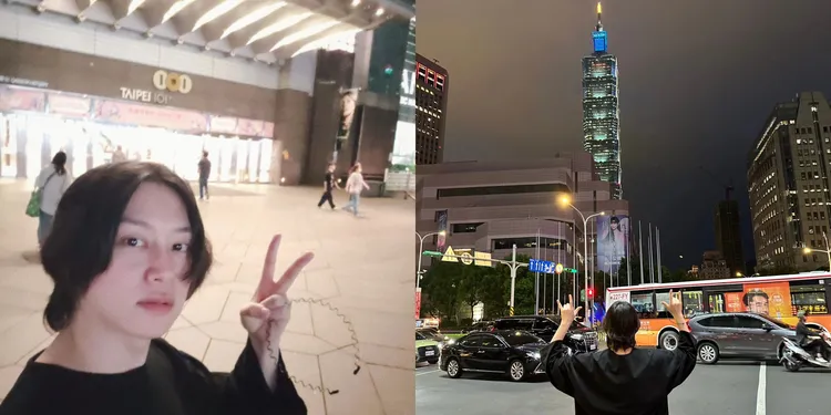 希澈一抵台就去逛台北101。翻攝希澈IG