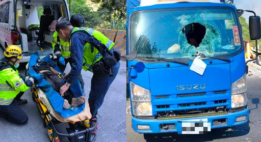 搶救畫面曝光！中橫便道落石釀2傷　共12車19人受困