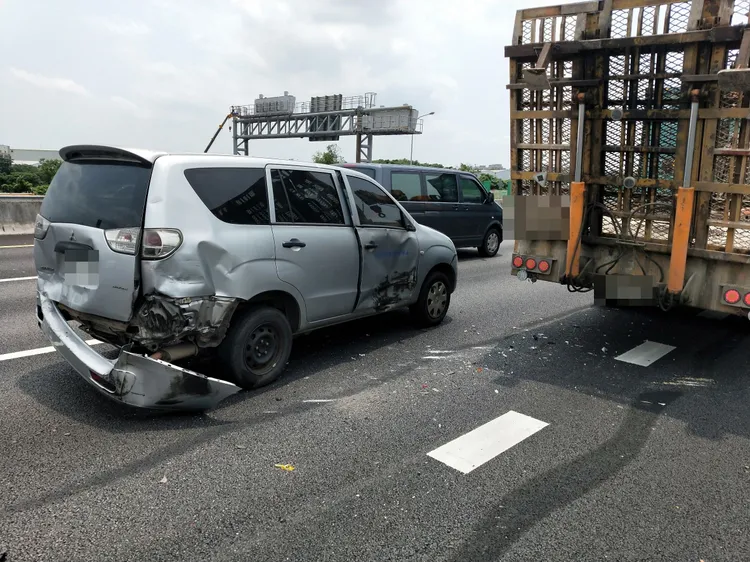 車禍現場。國道警方提供