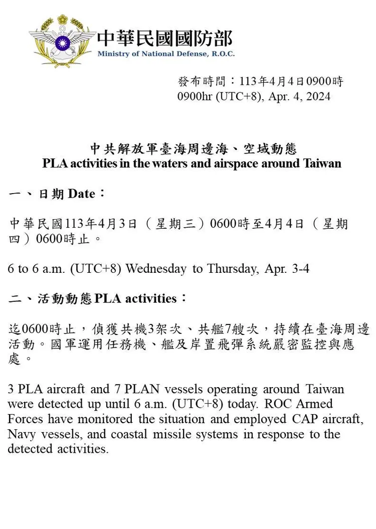中華民國國防部提供