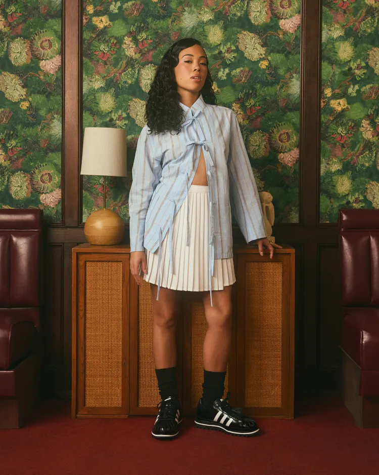 Joyce Wrice演繹「CLOT Superstar」。品牌提供