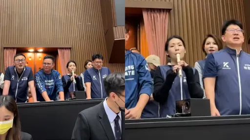 徐巧芯霸佔主席台「吹魔音」 綠委怒喊抓到了:攜帶違禁品