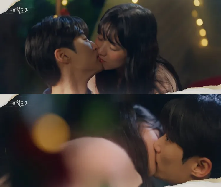 金惠奫在第9集新生訓練中喝掛，意外吻上邊佑錫。翻攝愛奇藝國際站