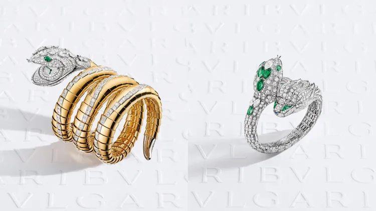 （左圖）Serpenti Misteriosi Dragone頂級珠寶神秘腕錶、（右圖）Serpenti Misteriosi Chimera頂級珠寶神秘腕錶。品牌提供