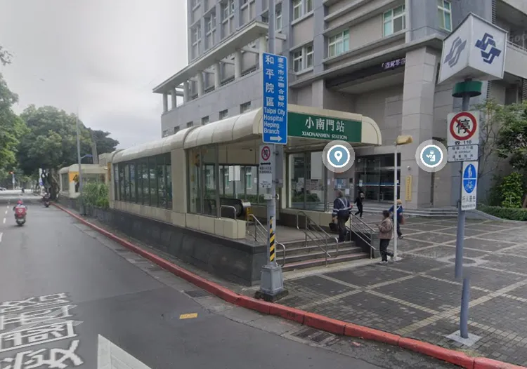 5月20日早上6點到下午2點，小南門站3號及4號出口也暫時關閉。圖取自google map