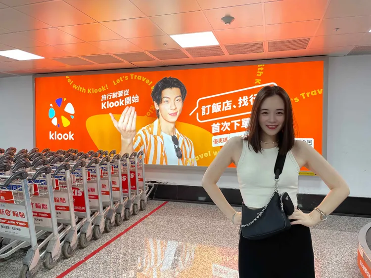 Klook年度品牌代言人的許光漢廣告牆登陸澎湖。業者提供