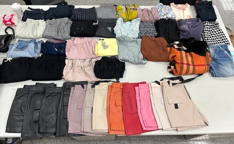 嫌犯得手40多件衣物。翻攝畫面