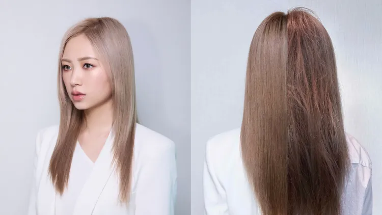 巴黎卡詩白鑽升肽重建系列使用前後差異。品牌提供