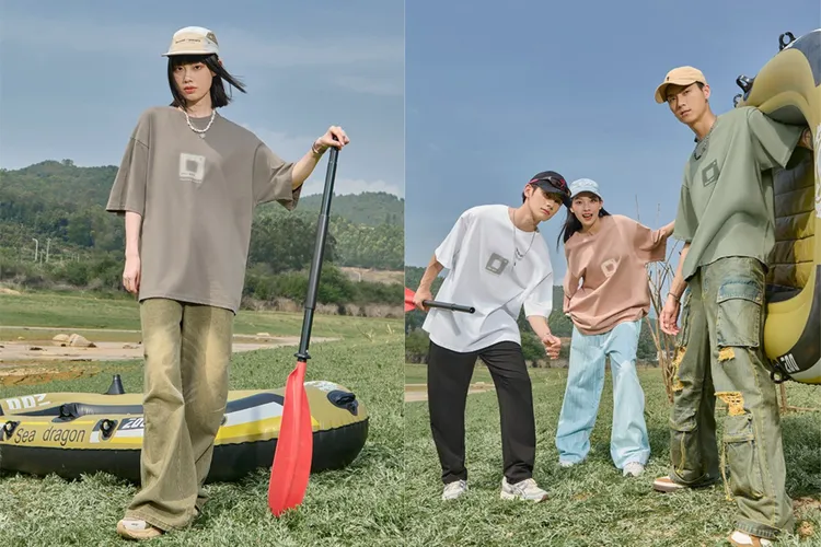 ▲質料好不悶熱又寬鬆的T恤，最適合夏天穿。