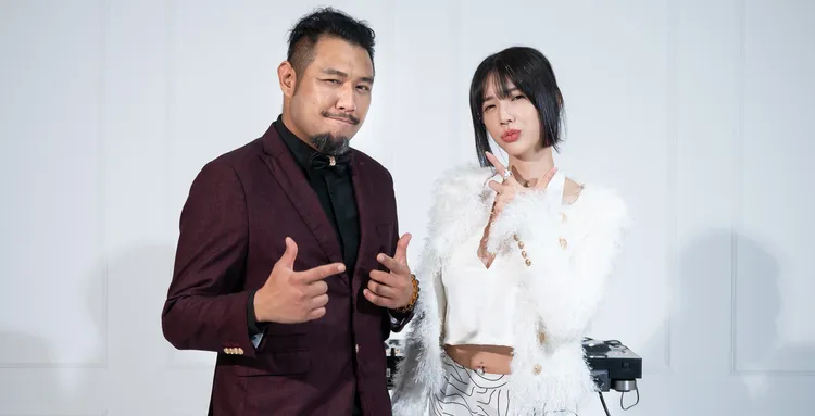 翁子涵（右）和巧克克將合作短影音。有藝思影像創作空間提供