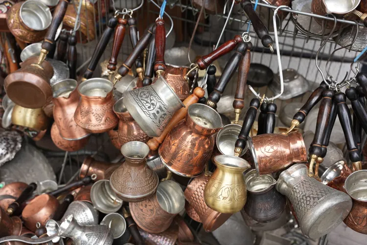 煮製土耳其咖啡的傳統壺器。SH攝