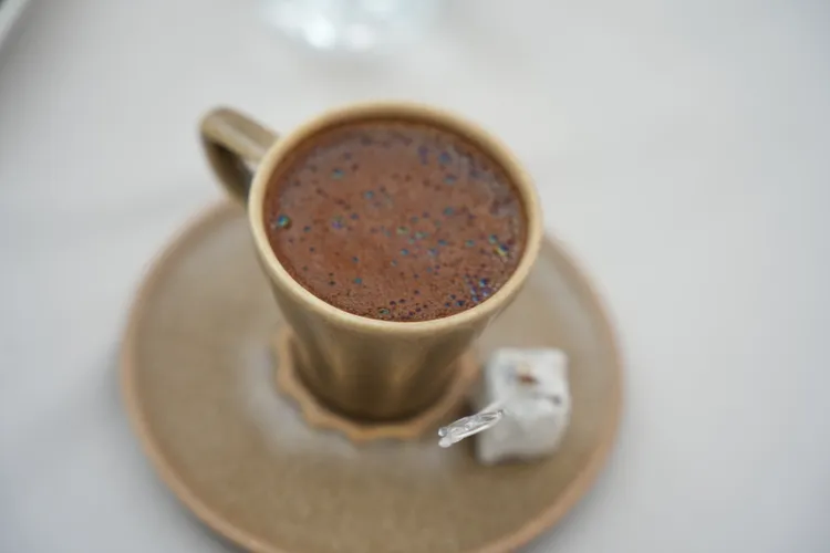 土耳其咖啡不濾渣，喝剩下的咖啡渣還可以用來占卜。SH攝