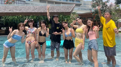 众女神越南出外景展现女人香 嗨到一度中断录影