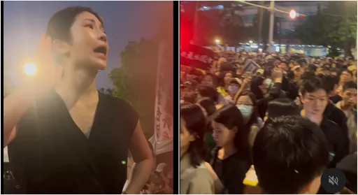 立院外1.8萬人擠爆！鄭家純站上椅子吶喊　青島東路進行人流管制