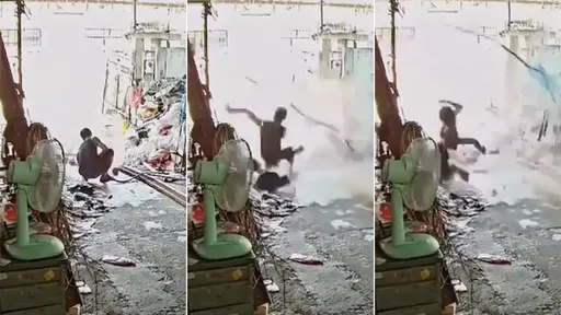 驚悚影片|切割瓦斯鋼瓶突爆炸 37歲工人「左臂炸斷」失血斃命