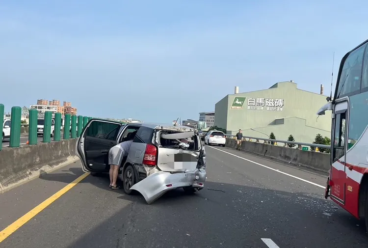 車禍現場。楊梅警分局提供