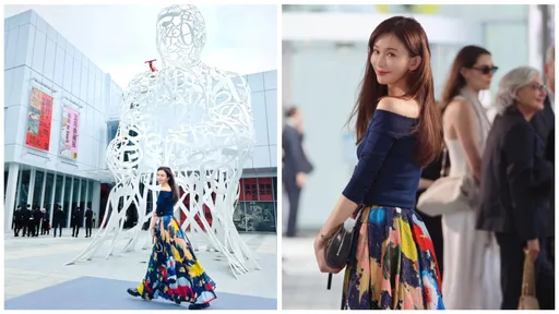 林志玲仙氣搶逛富邦美術館 重返大學畢業首份工作「老東家」