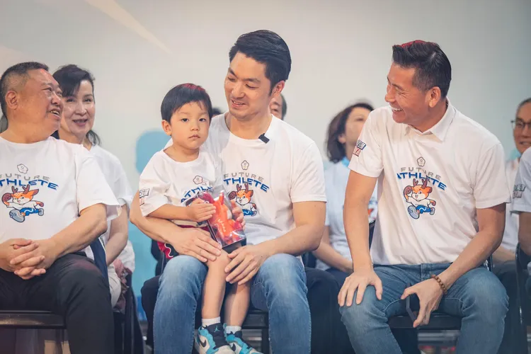 蔣萬安的二寶成功吸引媒體注意。台北市政府提供