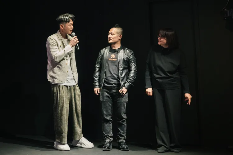 九把刀（左二）和帶著《功夫》踏上坎城，柯震東（左一）承認做演員最開心。金馬執委會提供