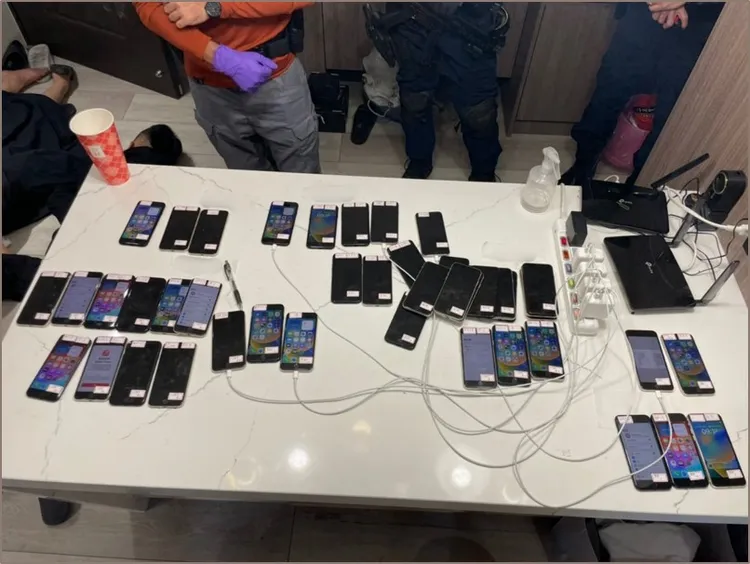 相關證物。警方提供