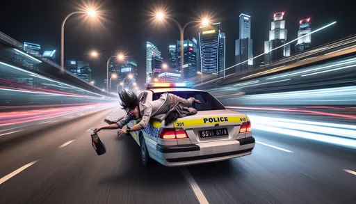 醉男搭便車「攀在警車上」 警員開8百米才發現他