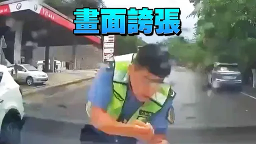 不給87分不行!交通警察飛撲哀叫執法 「碰瓷」名場面曝光