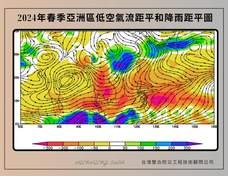 賈新興分析今年春季偏乾、偏暖的原因。翻攝自賈新興臉書