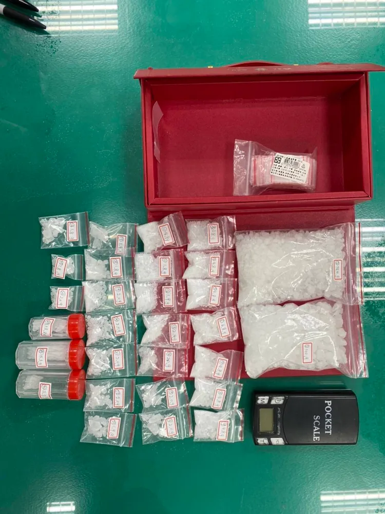 警方查扣毒品。桃園警分局提供