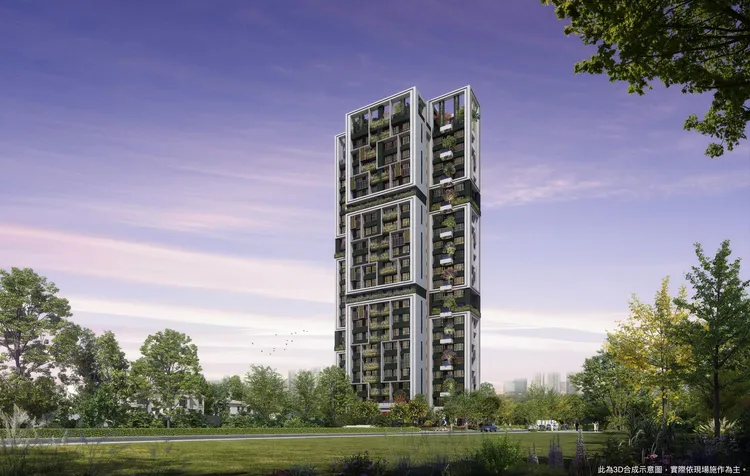 「金林梧境」承襲綠豪宅DNA，以「720度浮島森境」宜居建築改寫北屯機捷天際美學。