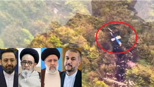 殘骸曝光!伊朗總統墜毀直升機尋獲 救難人員:總統部長9人均亡