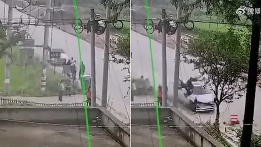 驚悚影片｜5人站路旁「全部撞飛斃命」　專心聊天未見轎車衝過來