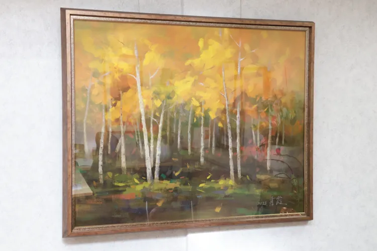 斜槓藝術家林秀霞的作品也在辦公室出現。莊宗達攝