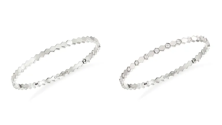 CHAUMET Bee My Love 18K白金手環，（左）38萬4000元、（右）19萬3000元。品牌提供