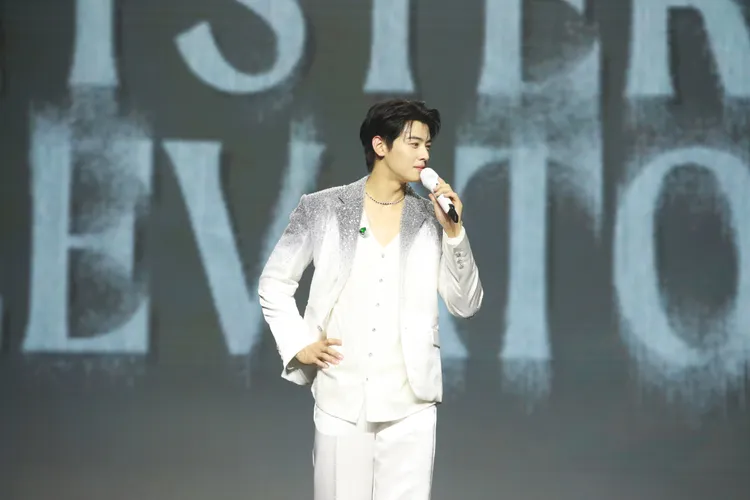 車銀優在香港粉絲音樂會上佩戴CHAUMET珠寶，讓他在台上更顯亮眼。品牌提供