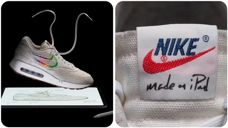 為iPad春季發表會量身打造的Nike Air Max 1 '86鞋舌上還有Made on iPad字樣 。Hypebeast官網。
