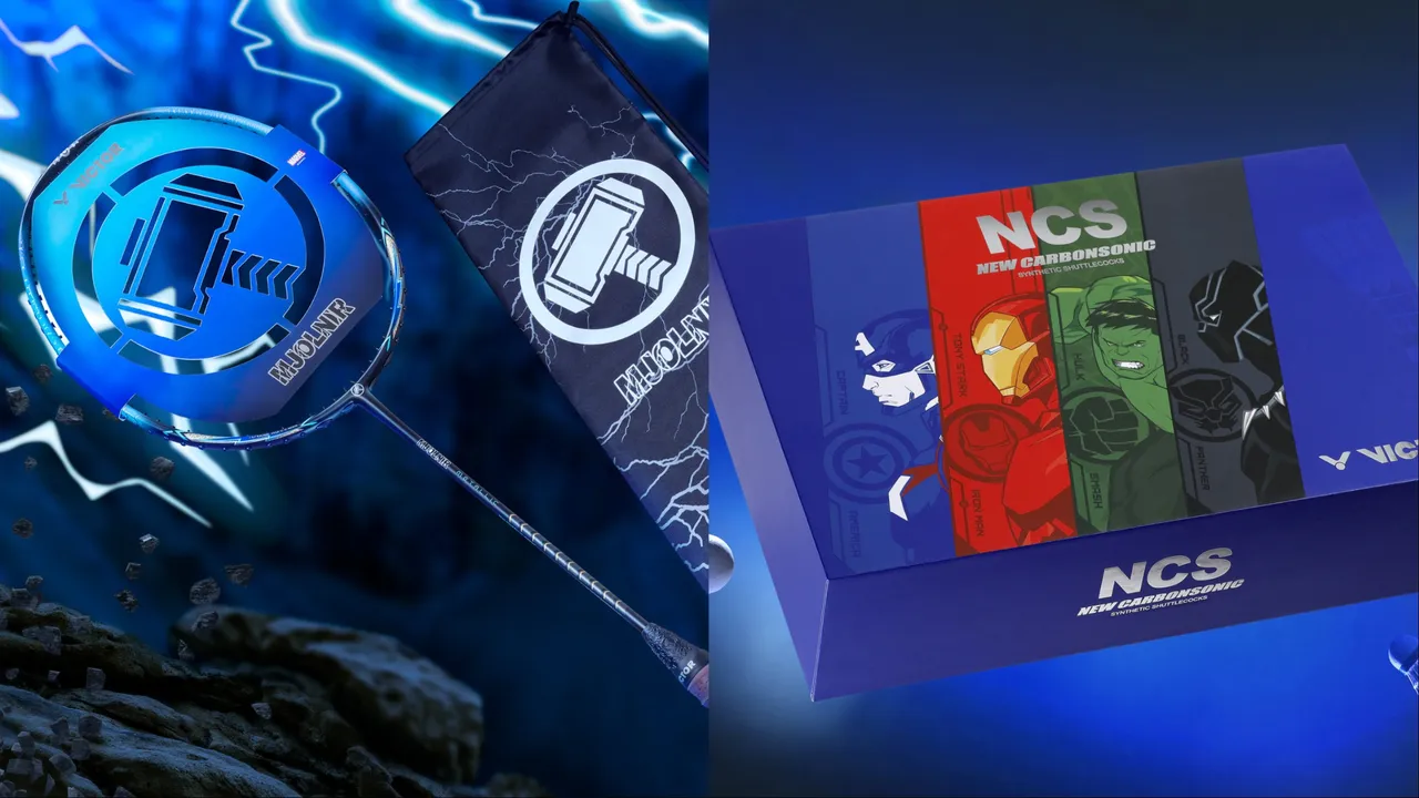 VICTOR推出漫威經典角色為主題的系列球拍。品牌提供