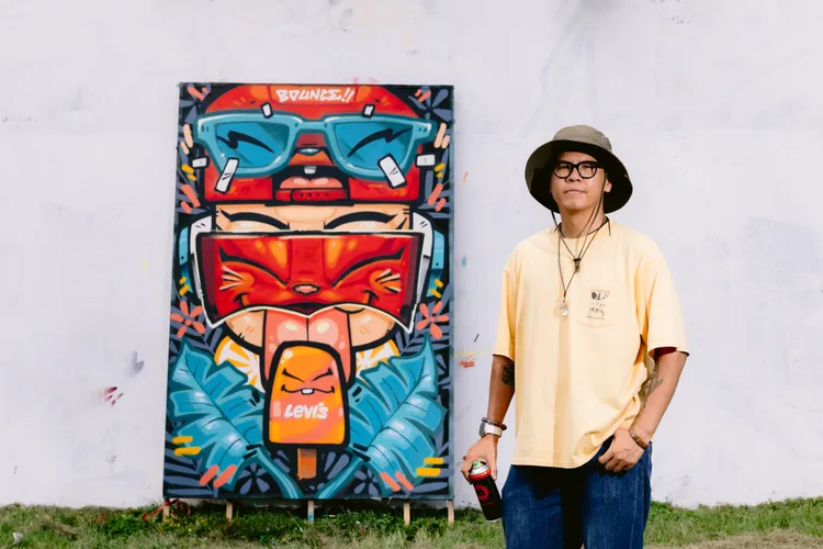 塗鴉師BOUNCE替Levi’s量身打造獨特圖樣。品牌提供