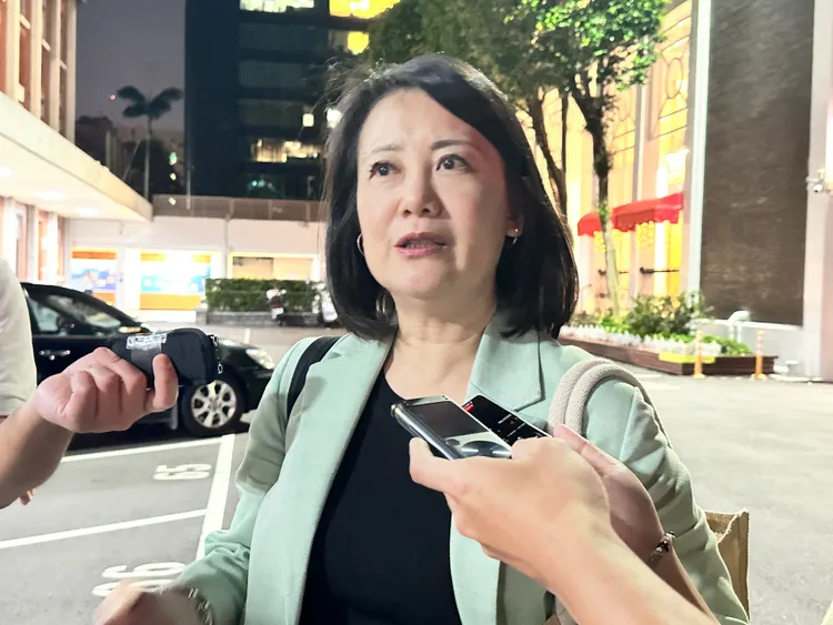 民進黨立法院黨團幹事長吳思瑤在於黨團協商後受訪。潘袁詩羽攝