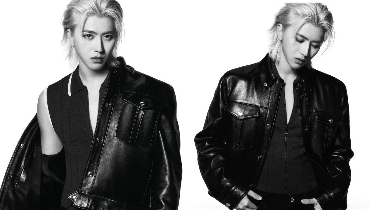 蔡徐坤VERSACE全球品牌大使。左圖翻攝VERSACE官方微博、右圖品牌提供