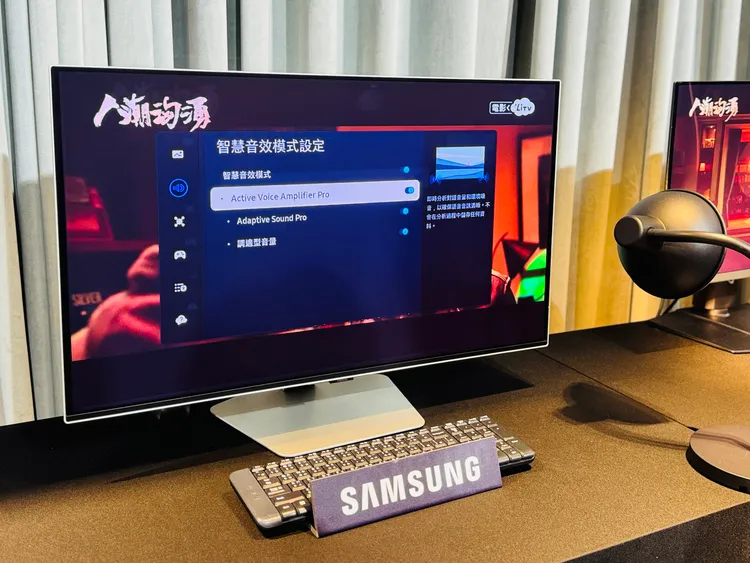 AI智慧抗噪模式能夠判斷環境雜音來自動調整人聲。記者／趙筱文攝影。