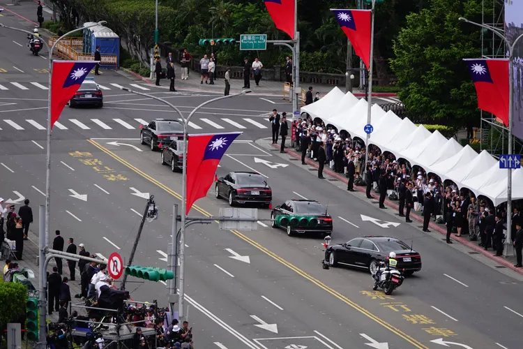 蔡英文離府車隊。莊宗達攝