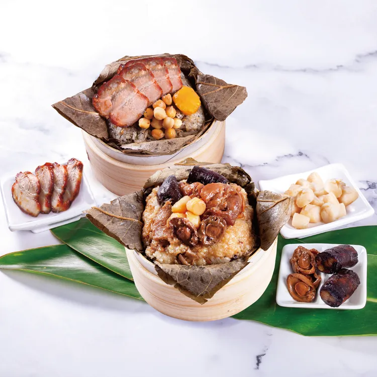 添好運推出「好運到鮑一舉高粽」、「好運百發百粽」開放預購。麗寶提供