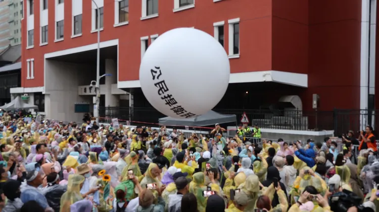 主辦單位也要求與立法院長韓國瑜見面，溝通立法院應遵守程序正義及國會透明。記者葉家瑋攝