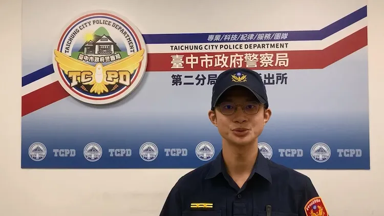 台中市警二分局育才所所長李健瑋說明案情。警方提供