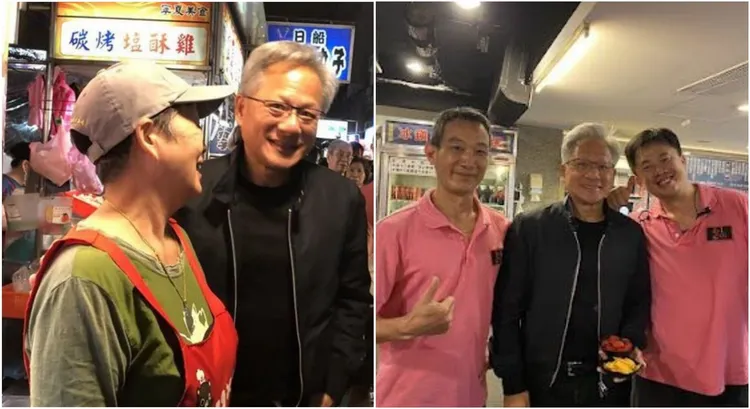 黃仁勳來台期間都會到處吃美食。翻攝臉書